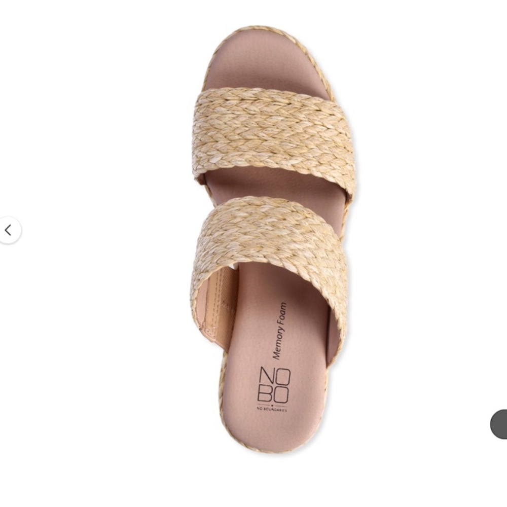 Women's Double Band Sandals/ Women's block heel sandals, Platform Slides Sandals - Picture 3 of 6